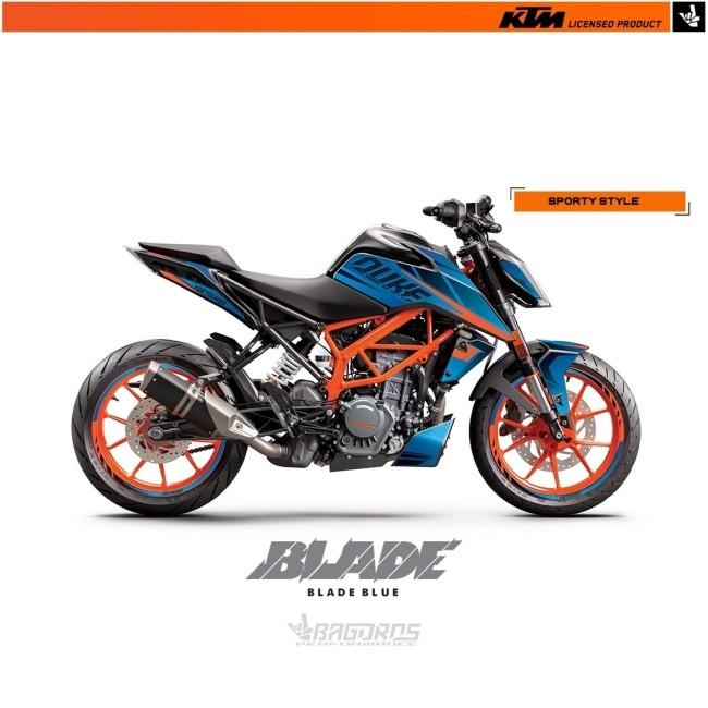 Bagoros Performance バゴロスパフォーマンス デカールフルキット THE BLADE カラー：ブルー DUKE 125 200 250 390 KTM グラフィックキット 外装の画像