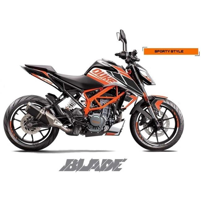 Bagoros Performance バゴロスパフォーマンス デカールフルキット THE BLADE カラー：オレンジ DUKE 125 200 250 390 KTM グラフィックキット 外装の画像
