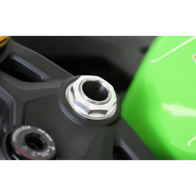 AELLA アエラ アルミ削り出しステムナット カラー：ポリッシュ S1000RR ZX-25R ZX-4R BMW KAWASAKI カワサキ ステムナット・ステムボルト ハンドル周辺パーツ | AELLA | 03