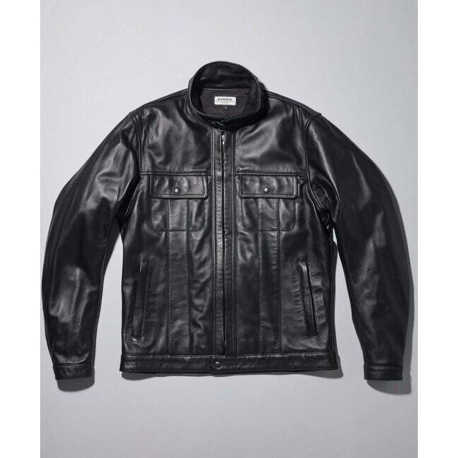 レザージャケット　ブラック カドヤ（KADOYA） LEATHER TRACKER JACKET [K'S LEATHER＆K'S PRODUCT