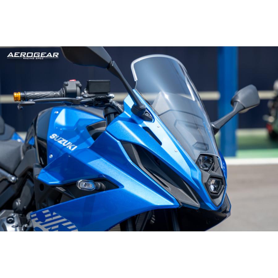 フルエアロ 様クオン3ミリ45跳ね上げUVフロントスクリーン Amazon | Aeroorバイク 風防 風除け オートバイ汎用 な