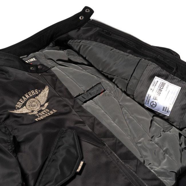 YELLOW CORN ウィンタージャケット YB-4302 ブラック YeLLOW CORN（イエローコーン） バイクウェア バイクジャケット YB