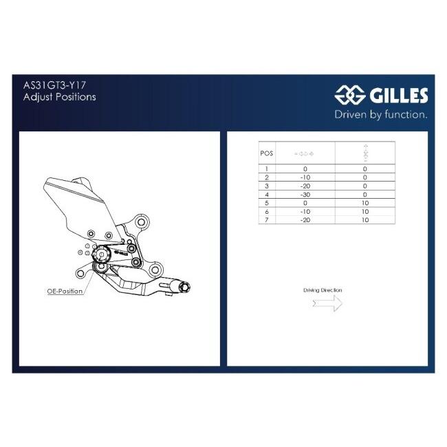 GILLES TOOLING ギルズツーリング アジャスタブル バックステップキット MT-09 XSR 900 GP YAMAHA ヤマハ バックステップ ステップ 足回り | ブランド登録なし | 06