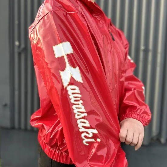 [美品]C3フィット　サイクルジャンパー　レディース M 綺麗なレッド ミスティ MISTY KAWASAKI ブルゾン〈レッド〉 サイズ：L カジュアル