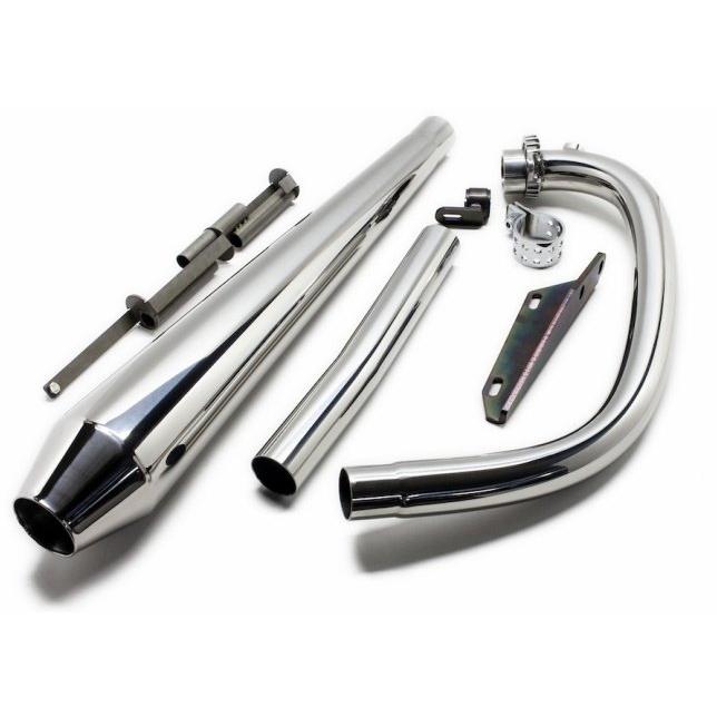 モーターロック STDメガホンマフラー ロング SR400 ポン付け Webike | Motor Rock モーターロック STDメガホン ロング 新型