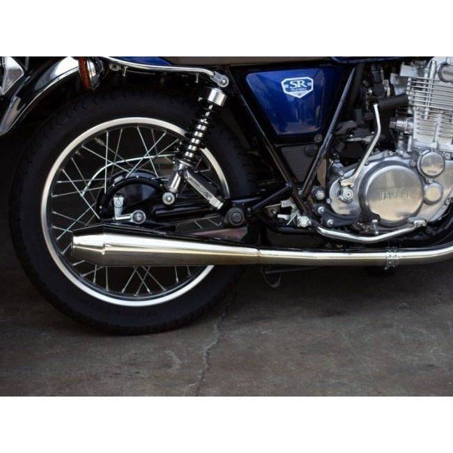 SR400 ワンオフマフラー Motor Rock モーターロック STDメガホン ミドル 新型フルエキ FI車