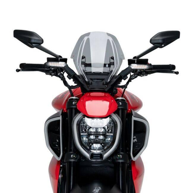 Puig プーチ ニュージェネレーションNKスクリーン ADJUSTABLE (WINDSHIELD NEW GENERATION ADJUSTABLE) カラー：スモーク Diavel V4 DUCATI ドゥカティ 外装