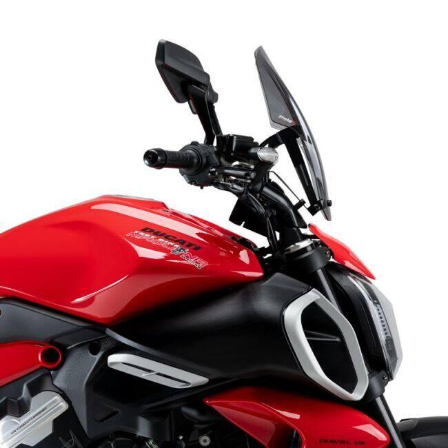 Puig プーチ ニュージェネレーションNKスクリーン ADJUSTABLE (WINDSHIELD NEW GENERATION ADJUSTABLE) カラー：スモーク Diavel V4 DUCATI ドゥカティ 外装