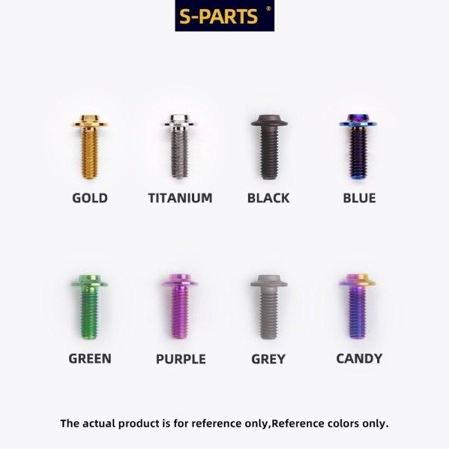 S-PARTS エスパーツ ヘッドライトマウント用チタンボルトセット カラー