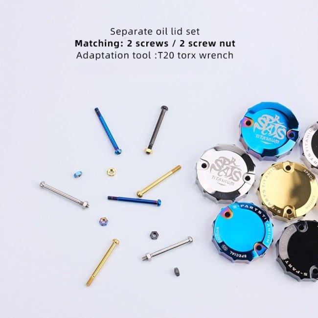 S-PARTS エスパーツ BREMBOフルードタンク用チタンキャップキット TOTEM カラー：ゴールド マスターシリンダータンクキャップ・リザーバーカバー ブレーキの画像