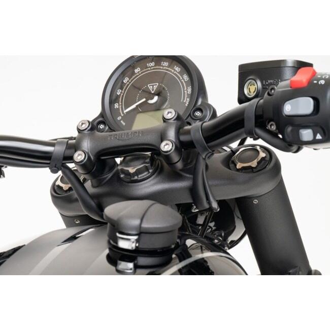 Motone Customs モートーンカスタムズ フロントフォークキャップ CAPOS カラー：ブラック／ポリッシュ BONNEVILLE BOBBER SPEEDMASTER TRIUMPH トライアンフの画像