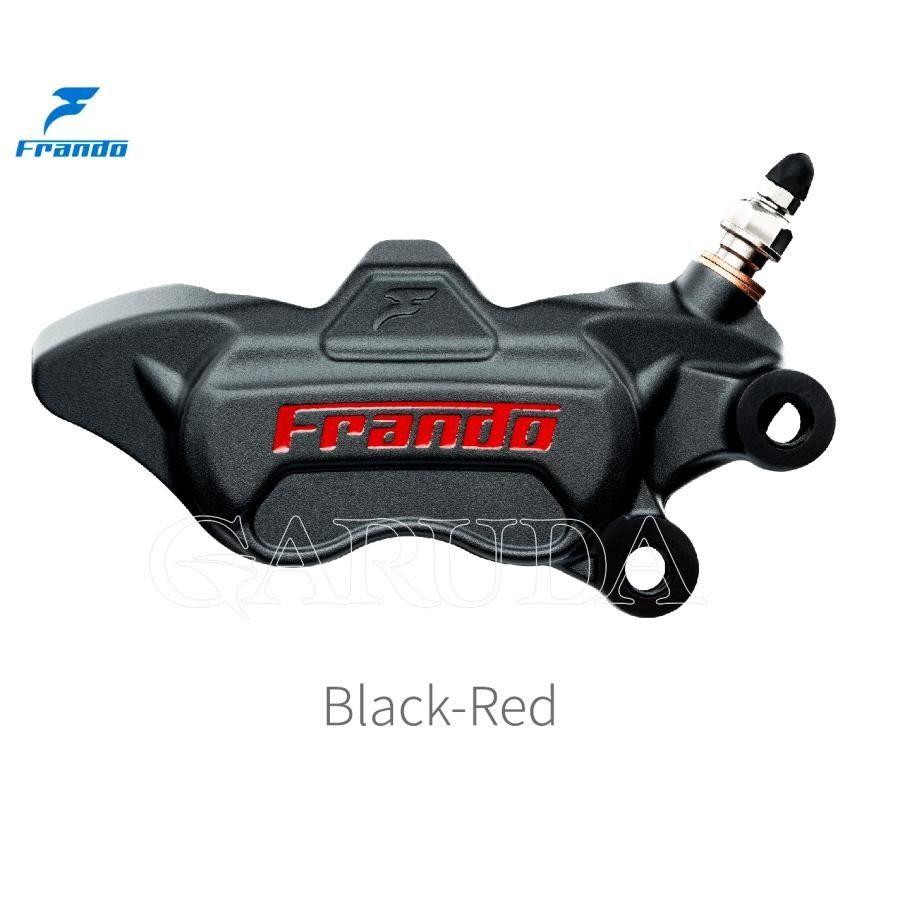 frando フランド ブレーキキャリパー 4POT 鍛造キャリパー 【FCF-440GT】 30/34 40mm タイプ：右側 / カラー：ブラック／レッド キャリパー ブレーキ | Frando