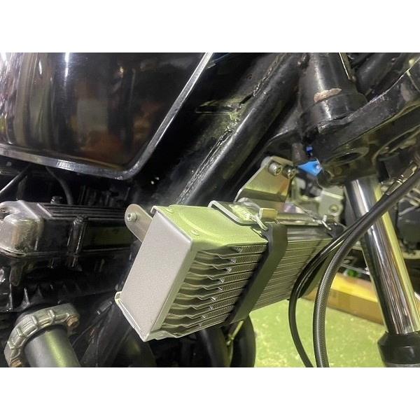 オイルクーラー　値引交渉可　スーパーシェルパ用 カワサキ スーパーシェルパ（バイク用オイルクーラー）｜冷却系パーツ
