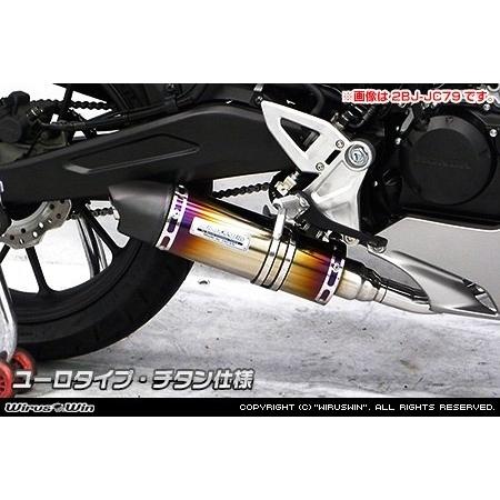 WirusWin ウイルズウィン ダイナミックマフラー カラー：チタン / タイプ：ユーロタイプ CB125R HONDA ホンダ フルエキゾーストマフラー マフラーの画像