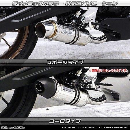WirusWin ウイルズウィン ダイナミックマフラー カラー：チタン / タイプ：ユーロタイプ CB125R HONDA ホンダ フルエキゾーストマフラー マフラーの画像