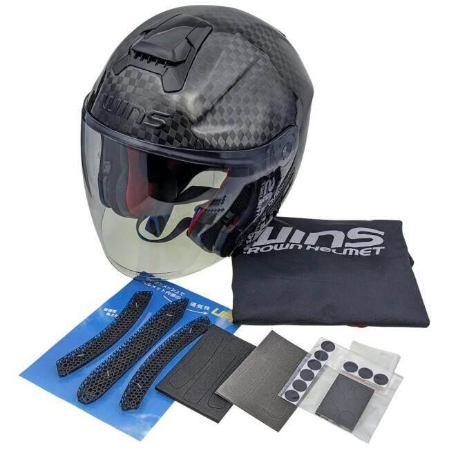 WINS ウインズ A-FORCE RS JET 12K ドライカーボンモデル サイズ：XXS ジェットヘルメット ヘルメットの画像