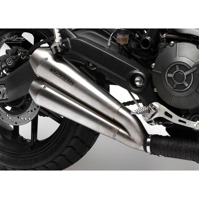 SPARK EXHAUST スパーク マフラー 1in2 Yパイプ スリップオンマフラー タイプ：承認済 SCRAMBLER 800 DUCATI ドゥカティの画像