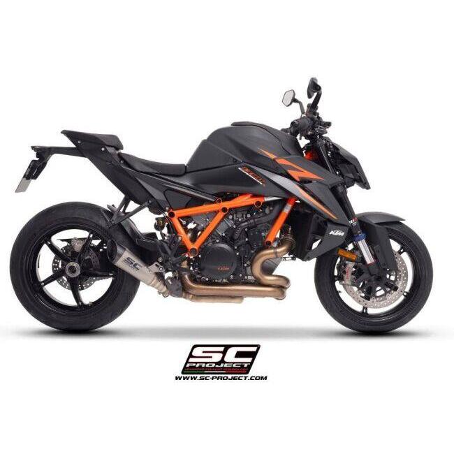 SC-PROJECT SCプロジェクト S1 スリップオンサイレンサー リンクパイプ材質：チタン／本体材質：チタン 1390 SUPER DUKE R EVO KTM スリップオンマフラーの画像