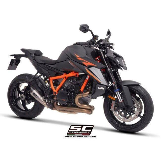 SC-PROJECT SCプロジェクト S1 スリップオンサイレンサー リンクパイプ材質：チタン／本体材質：チタン 1390 SUPER DUKE R EVO KTM スリップオンマフラーの画像