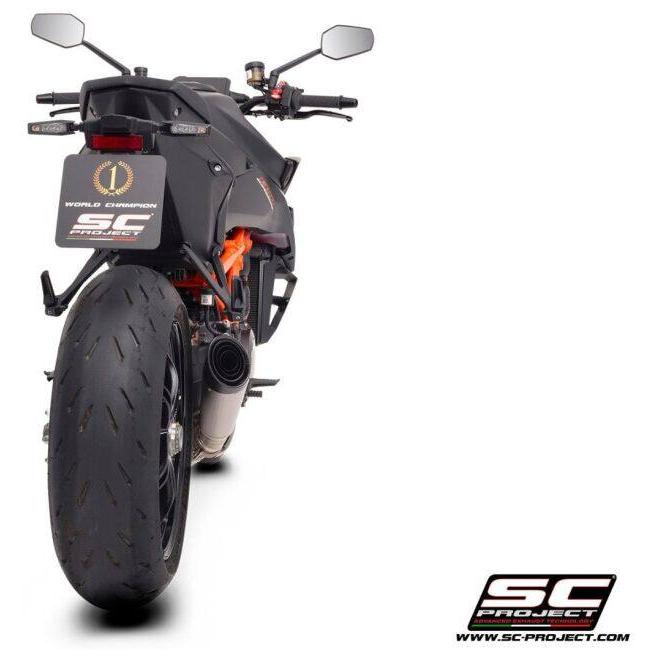 SC-PROJECT SCプロジェクト S1 スリップオンサイレンサー リンクパイプ材質：チタン／本体材質：チタン 1390 SUPER DUKE R EVO KTM スリップオンマフラーの画像