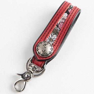 DEGNER（デグナー） 花山レザーキーホルダー カラー：京桜-レッド