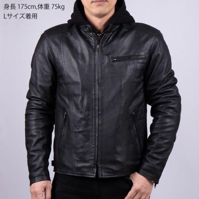 DEGNER（デグナー） レザーフーディージャケット サイズ：XL レザー