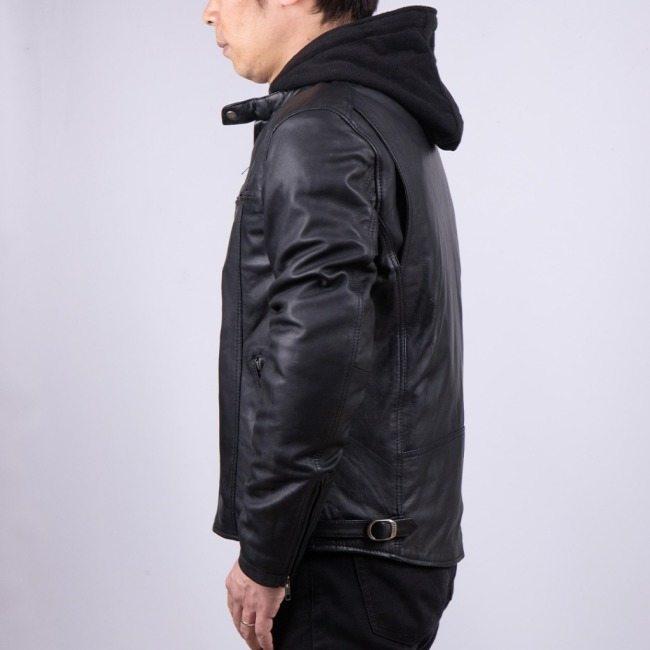 DEGNER デグナー レザーフーディージャケット サイズ：XL レザー