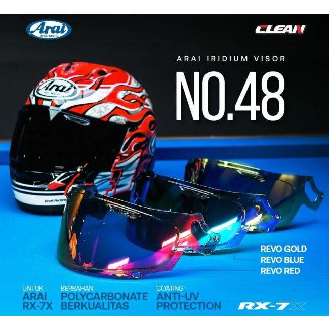 Clean クリーン Helmet Visor Iridium No.48A カラー：Revo Gold ヘルメットバイザー ヘルメット | ブランド登録なし | 03