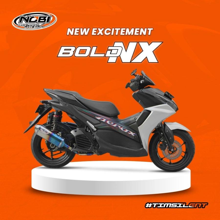 Nobi:ノビ Bold NX Half Blue フルエキゾーストマフラー Aerox AEROX
