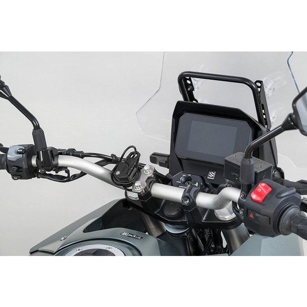 TANAX motofizz タナックス モトフィズ ヘルメット用ワイヤーロック ハンドルクランプ取付 カラー：ブラック ヘルメットロック ヘルメット | TANAX | 01