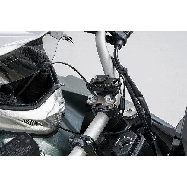 TANAX motofizz タナックス モトフィズ ヘルメット用ワイヤーロック ハンドルクランプ取付 カラー：ブラック ヘルメットロック ヘルメット | TANAX | 02
