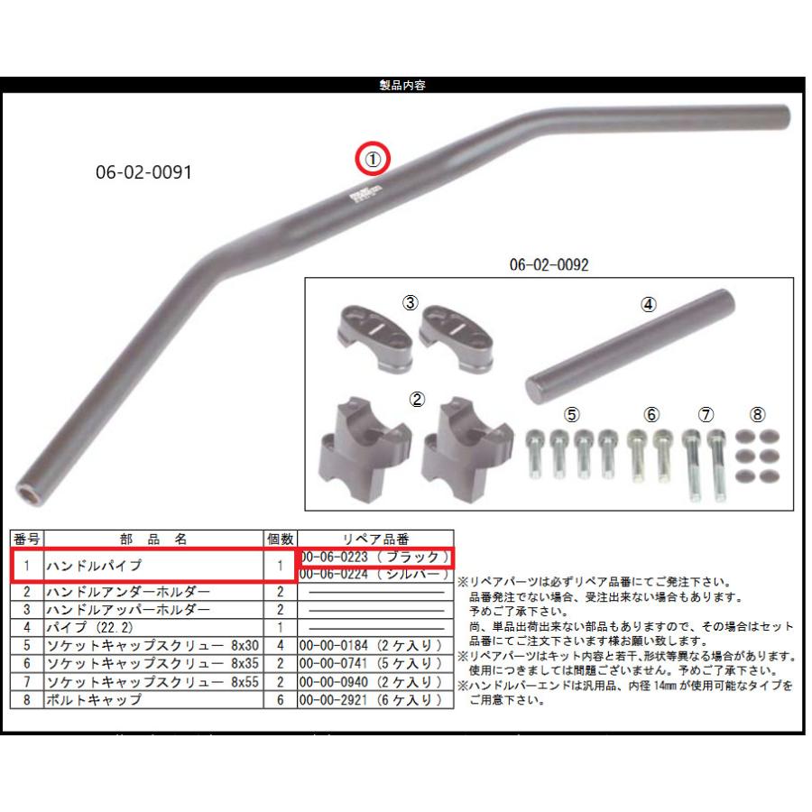 スペシャルパーツ武川 SP武川 SPタケガワ ハンドルパイプ (テーパー
