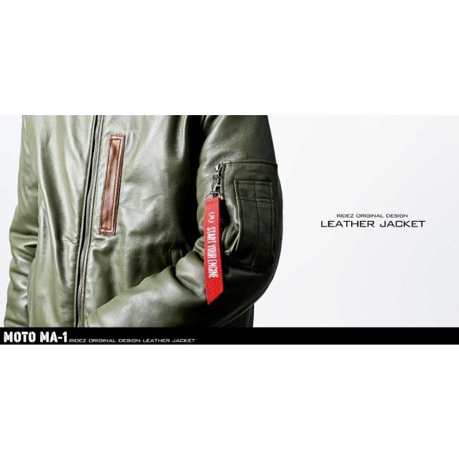 RIDEZ ライズ MOTO MA-1 JACKET バイク用 レザージャケット サイズ：XL ジャケット アパレル | RIDEZ（バイク） | 13