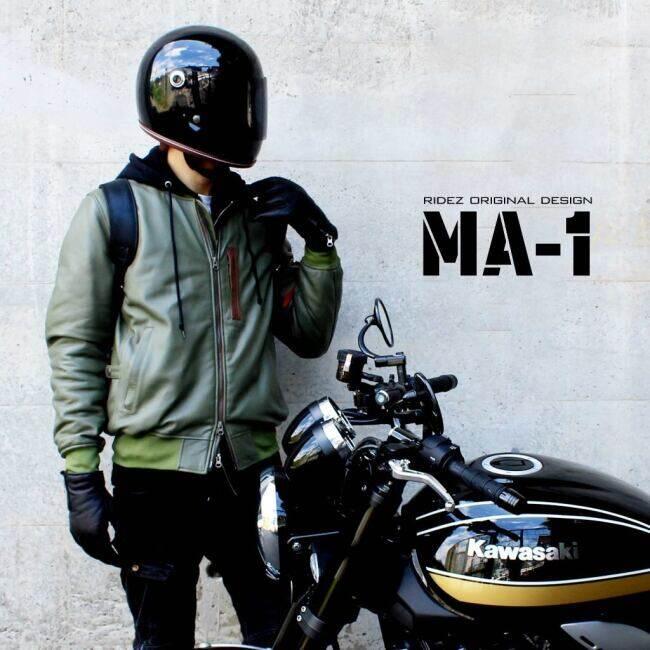 RIDEZ ライズ MOTO MA-1 JACKET バイク用 レザージャケット サイズ：XL ジャケット アパレル | RIDEZ（バイク） | 08