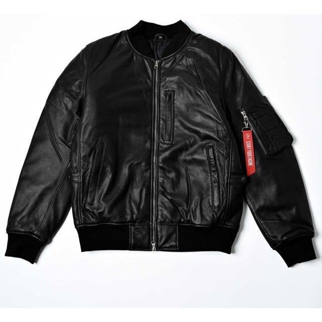 RIDEZ ライズ MOTO MA-1 JACKET バイク用 レザージャケット サイズ：L