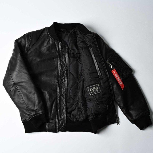 RIDEZ ライズ MOTO MA-1 JACKET バイク用 レザージャケット サイズ：L