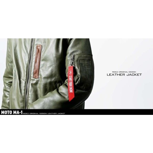 RIDEZ ライズ MOTO MA-1 JACKET バイク用 レザージャケット サイズ：XL ジャケット アパレル | RIDEZ（バイク） | 13