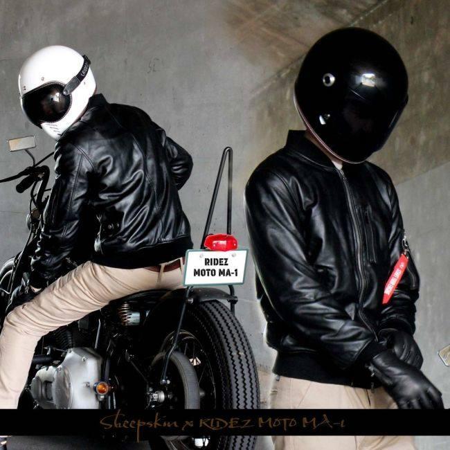 RIDEZ ライズ MOTO MA-1 JACKET バイク用 レザージャケット サイズ：XL ジャケット アパレル | RIDEZ（バイク） | 09
