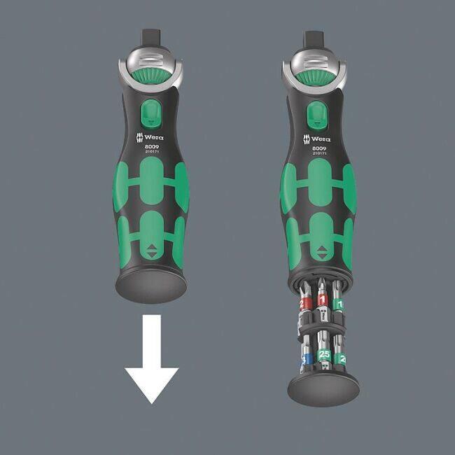 WERA ヴェラ サイクロップ 首振り式ラチェットドライバー ビット12本収納 ドライバービット ハンドツール_3