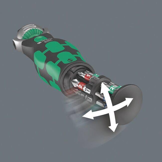 WERA ヴェラ サイクロップ 首振り式ラチェットドライバー ビット12本収納 ドライバービット ハンドツール_4