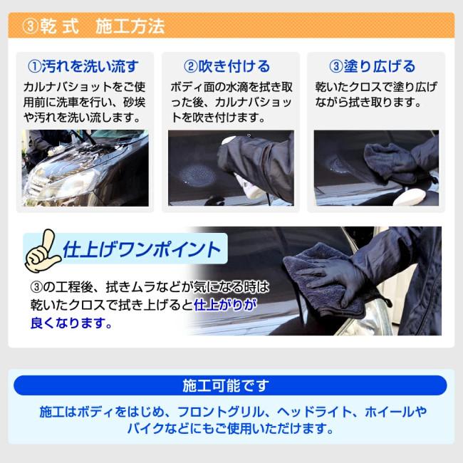 DELTA DIRECT デルタダイレクト ホーミングX カルナバショット 撥水コーティング剤／クロス／アプリケーターセット ケミカル | デルタダイレクト | 12