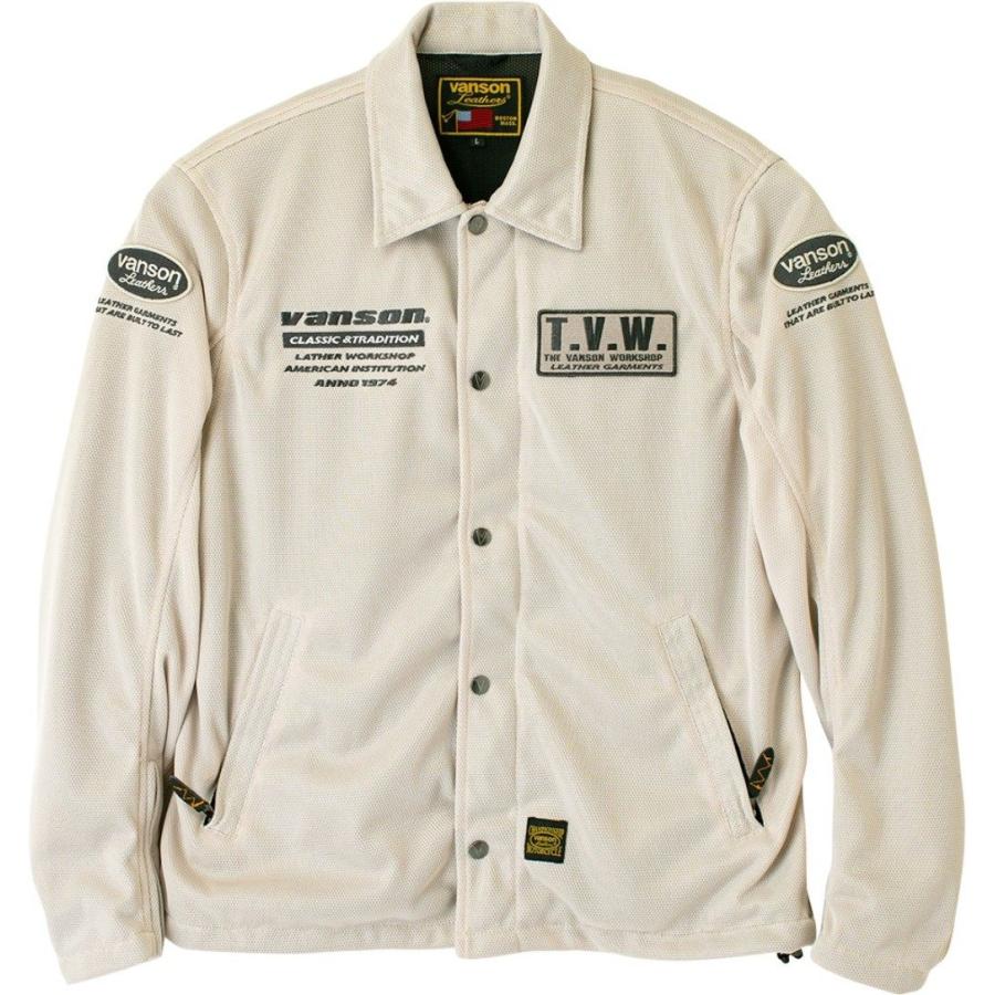 vanson メッシュコーチジャケット アイボリー　Mサイズ VANSON バンソン メッシュコーチジャケット サイズ：M メッシュ