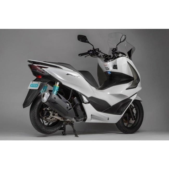 NITRON ナイトロン リアサスペンションツインショック TWIN R1 シリーズ テーマカラー：ブラック / スプリングカラー：ターコイズ PCX125 PCX160 HONDA ホンダの画像