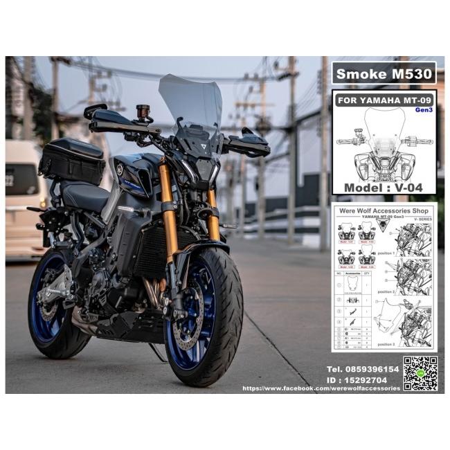 Were Wolf:ウェルウォルフ Windshield V-04 for MT-09 21-23 カラー