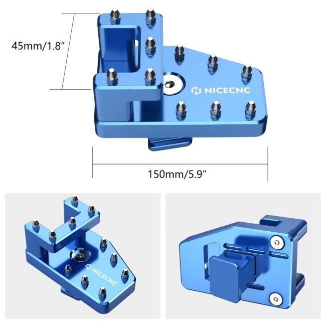 Nicecnc ナイスシーエヌシー Dual Control Brake Pedal For Yamaha Tenere 700 ／ XTZ700 2019-2024 カラー：Blue Tenere700 YAMAHA ヤマハ ステップバー | ブランド登録なし | 10