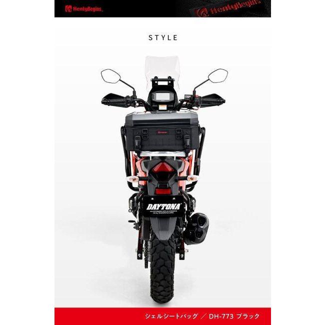 HenlyBegins ヘンリービギンズ DH-773 シェルシートバッグ 25L カラー：ブラック シートバッグ 車体用バッグ・ケースの画像