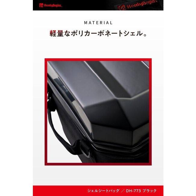 HenlyBegins ヘンリービギンズ DH-773 シェルシートバッグ 25L カラー：ブラック シートバッグ 車体用バッグ・ケースの画像