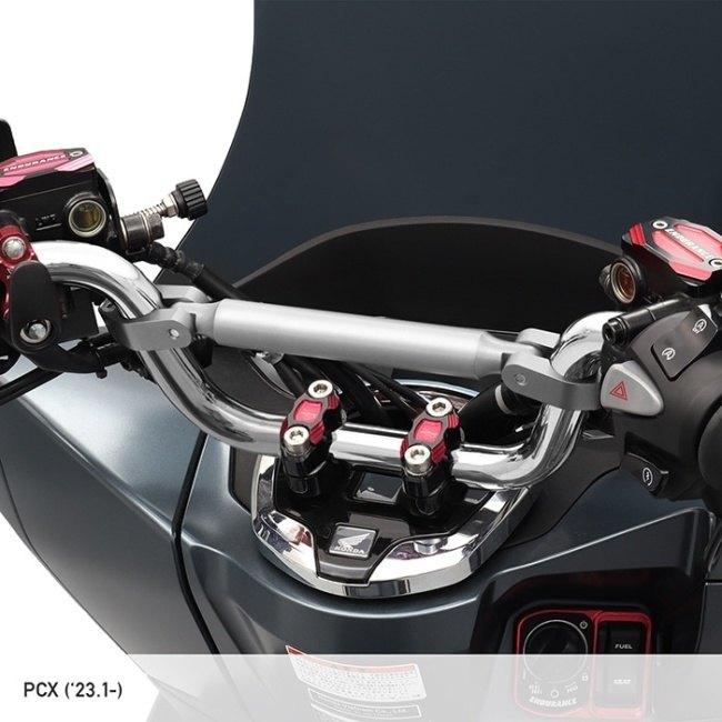 ENDURANCE エンデュランス ハンドルバー＋ハンドルクロスバーS カラー：シルバー PCX PCX150 PCX160 e HEV HYBRID HONDA ホンダ ハンドルバー ハンドル_1