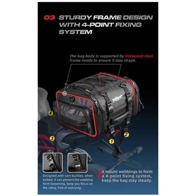 Rhinowalk:ライノウォーク 19L-26L Tail bag with expandable カラー：Green シートバッグ 車体用バッグ・ケースの画像