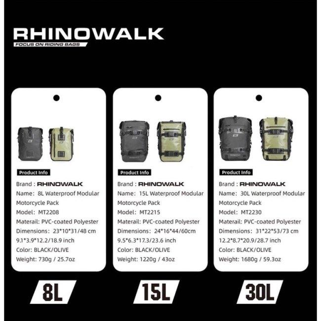Rhinowalk:ライノウォーク Waterproof motopack カラー：Olive / タイプ：15L シートバッグ 車体用バッグ・ケース_1